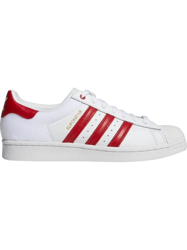 Кроссовки Adidas Superstar 'Velcro Patches - White Scarlet' — изображение 1 из 1, красный
