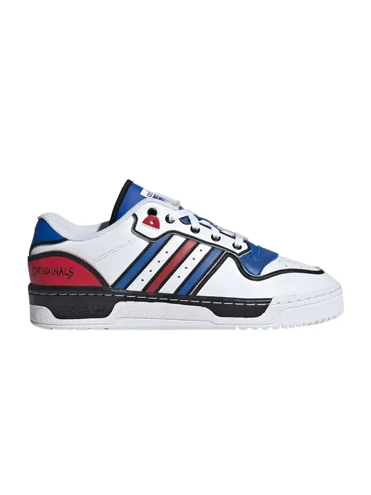 Кроссовки adidas Rivalry Low 'White Blue Scarlet' — изображение 1 из 1, белый/синий
