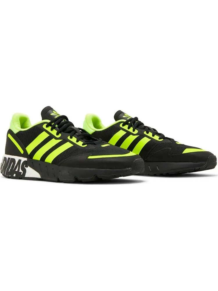 Кроссовки Adidas ZX 1K Boost 'Bold Logo Graphic - Black Solar Yellow' — изображение 8 из 8, черный