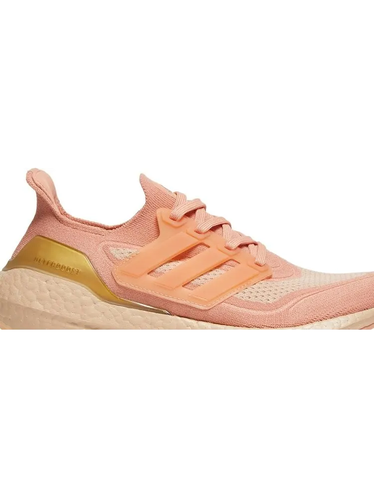 Кроссовки Adidas Wmns UltraBoost 21 'Ambient Blush' — изображение 2 из 8, оранжевый
