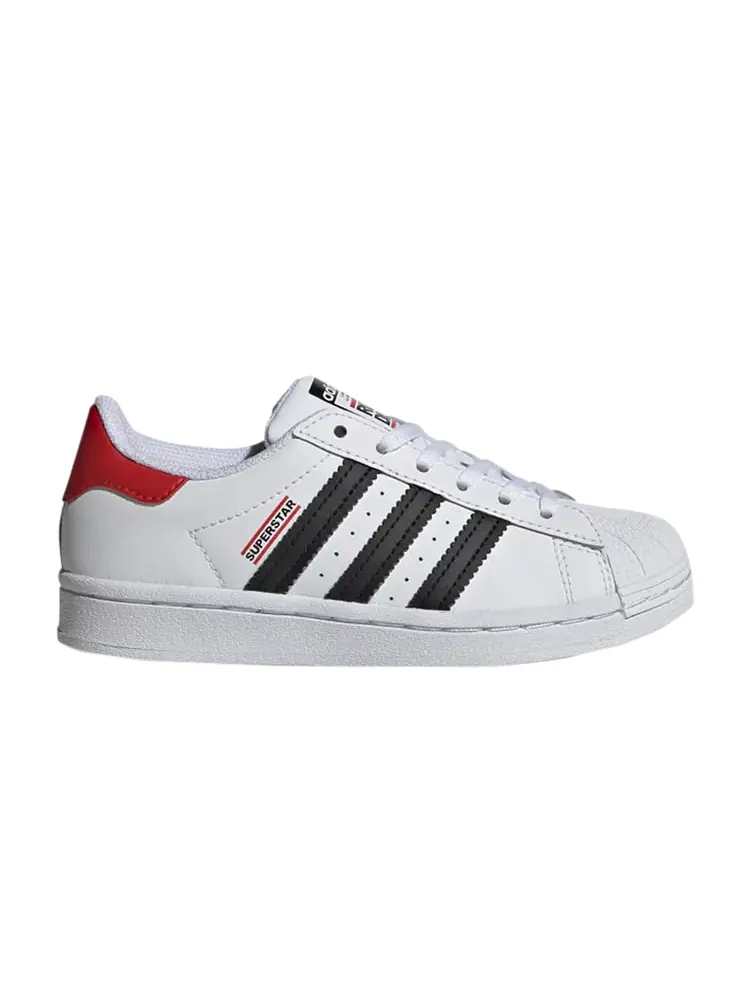 Кроссовки Adidas Run DMC x Superstar Little Kids — изображение 1 из 1, белый