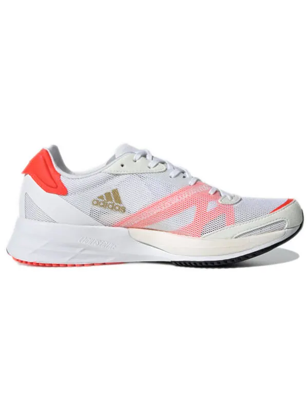 Кроссовки женские Adidas Adizero Adios 6 Tokyo — изображение 2 из 6, белый/золотой/розовый