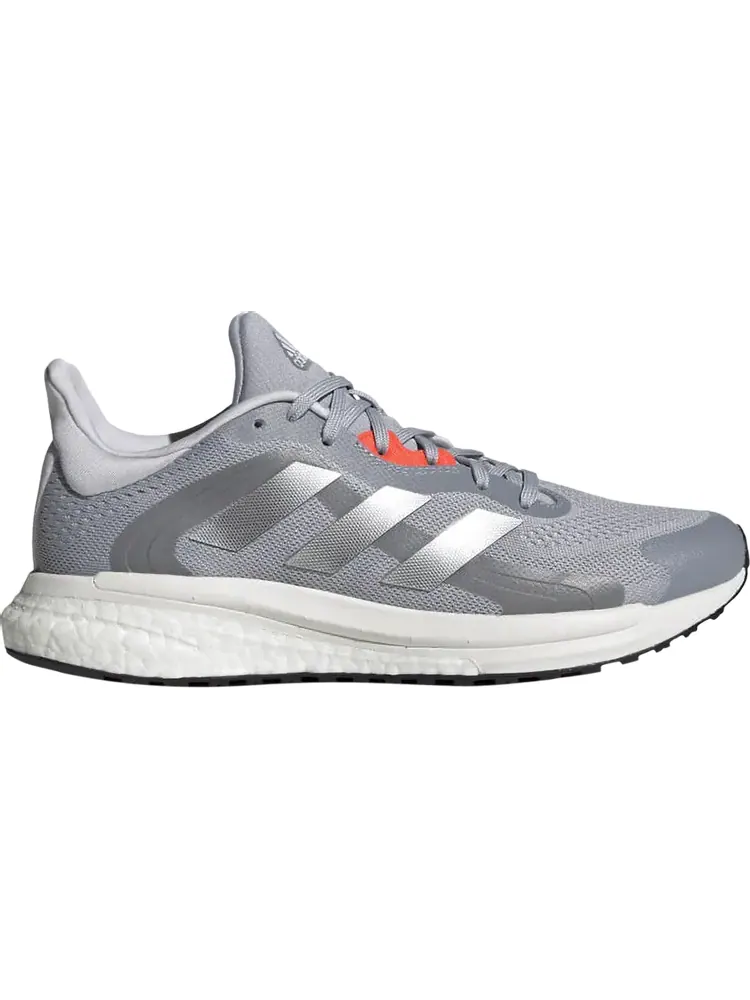 Кроссовки Adidas Wmns SolarGlide 4 ST 'Halo Silver Solar Red' — изображение 1 из 1, серебряный