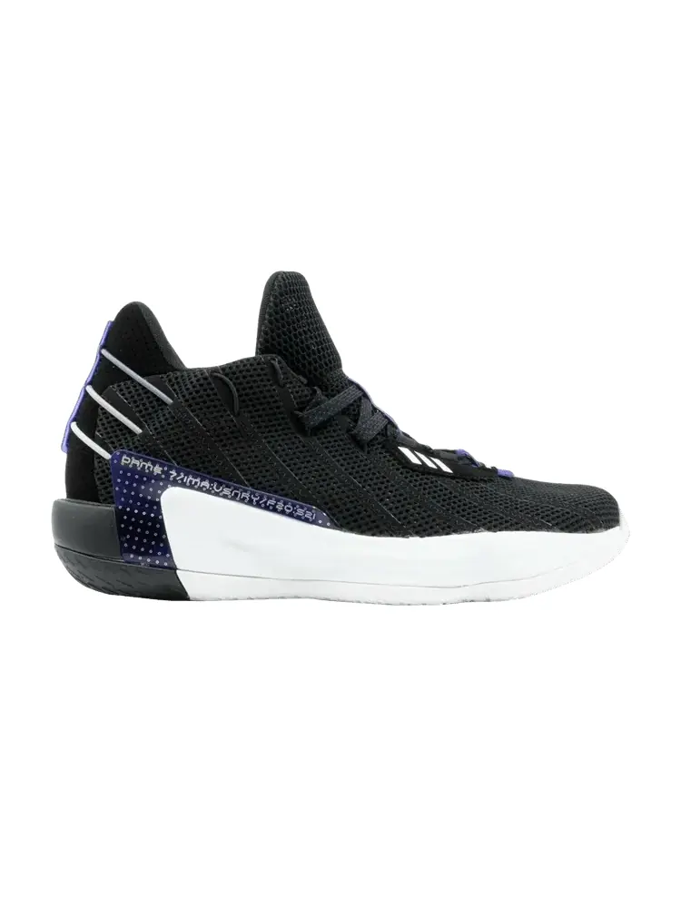 Кроссовки adidas Dame 7 'Weber State' PE — изображение 1 из 1, черный/белый/фиолетовый