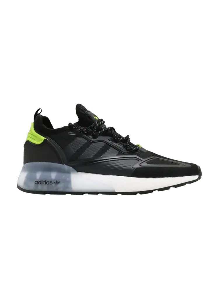 Кроссовки adidas ZX 2K Boost 'Black Semi Solar Slime' — изображение 1 из 1, черный/черный