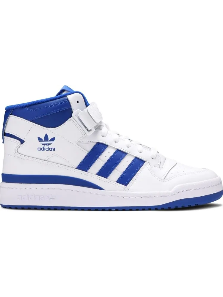 Кроссовки Adidas Forum Mid высокие — изображение 1 из 8, белый/синий