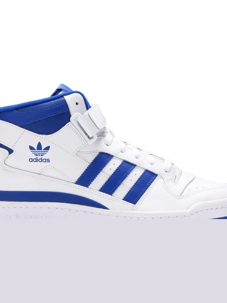 Кроссовки Adidas Forum Mid высокие — изображение 2 из 8, белый/синий