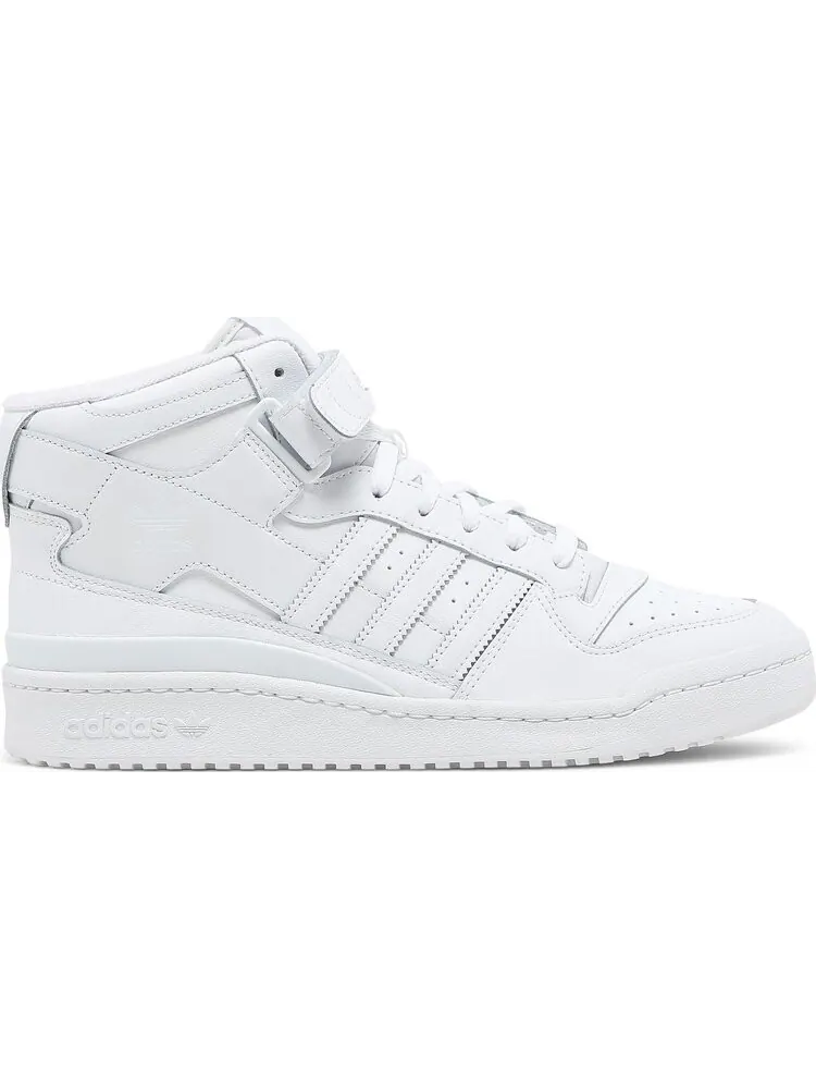 Кроссовки Adidas Forum Mid высокие однотонные — изображение 1 из 8, белый