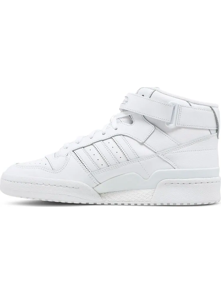 Кроссовки Adidas Forum Mid высокие однотонные — изображение 3 из 8, белый