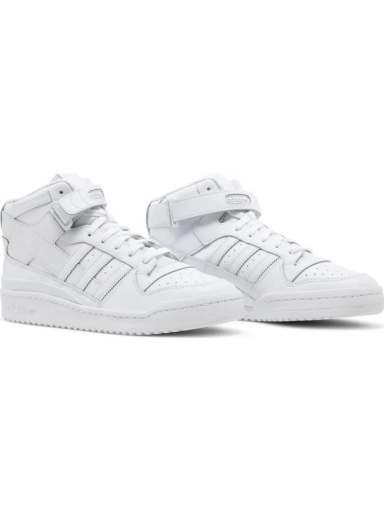 Кроссовки Adidas Forum Mid высокие однотонные — изображение 8 из 8, белый