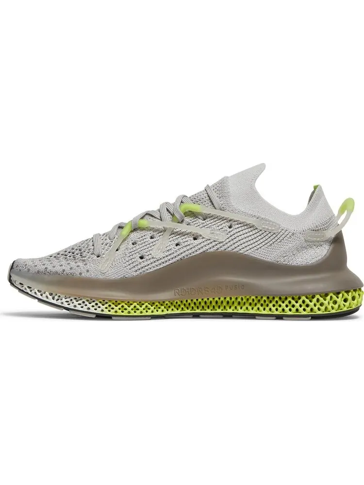 Кроссовки Adidas 4D Fusio 'Grey Solar Yellow' — изображение 3 из 8, серый