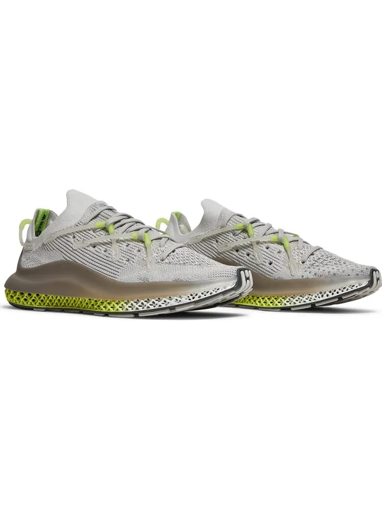 Кроссовки Adidas 4D Fusio 'Grey Solar Yellow' — изображение 8 из 8, серый