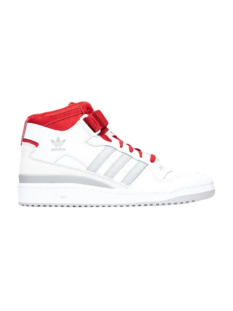 Кроссовки Adidas Forum Mid высокие — изображение 1 из 1, белый/серый/красный