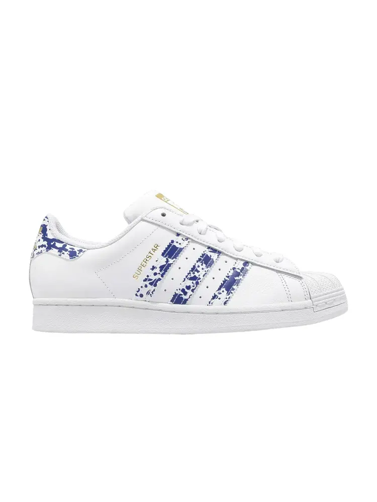 Кроссовки adidas Superstar 'White Blue Splatter' — изображение 1 из 1