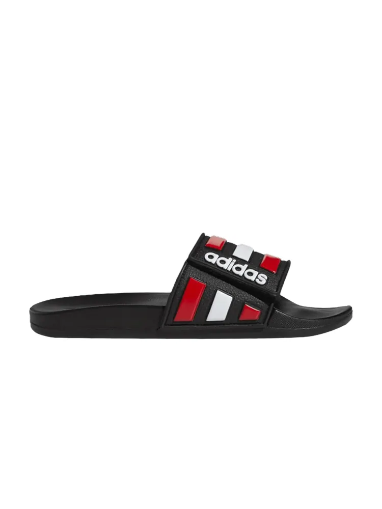Сандалии adidas Adilette Comfort Adjustable Slide 'Black Vivid Red White' — изображение 1 из 1, черный/красный/белый