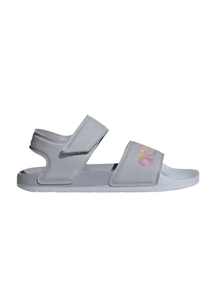 Кроссовки Adilette Sandal 'Halo Silver Iridescent' — изображение 1 из 1, серебристый