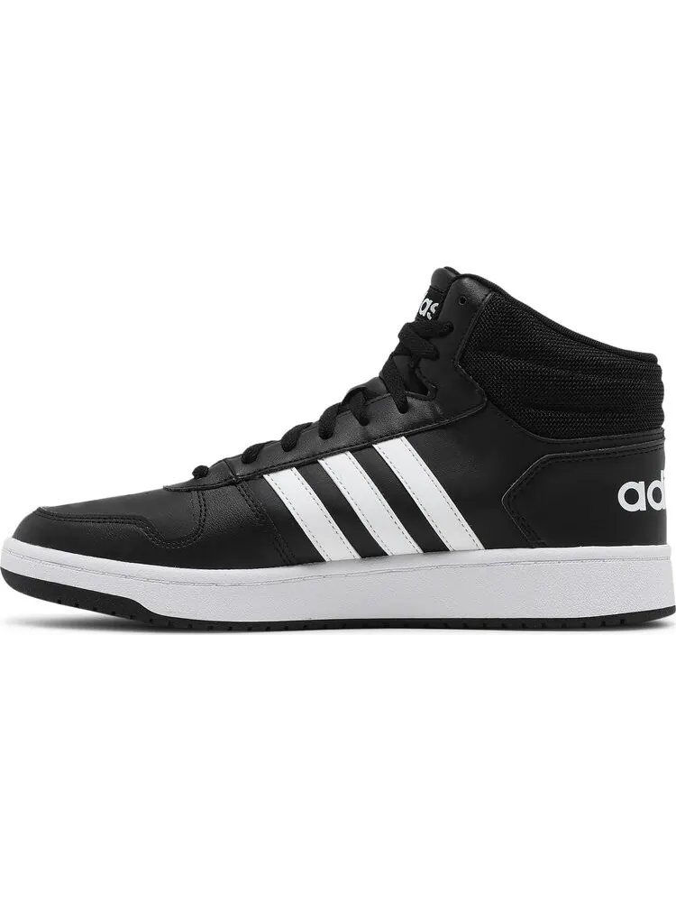 Кроссовки Adidas Hoops 2.0 Mid 'Black White' — изображение 3 из 8, черный