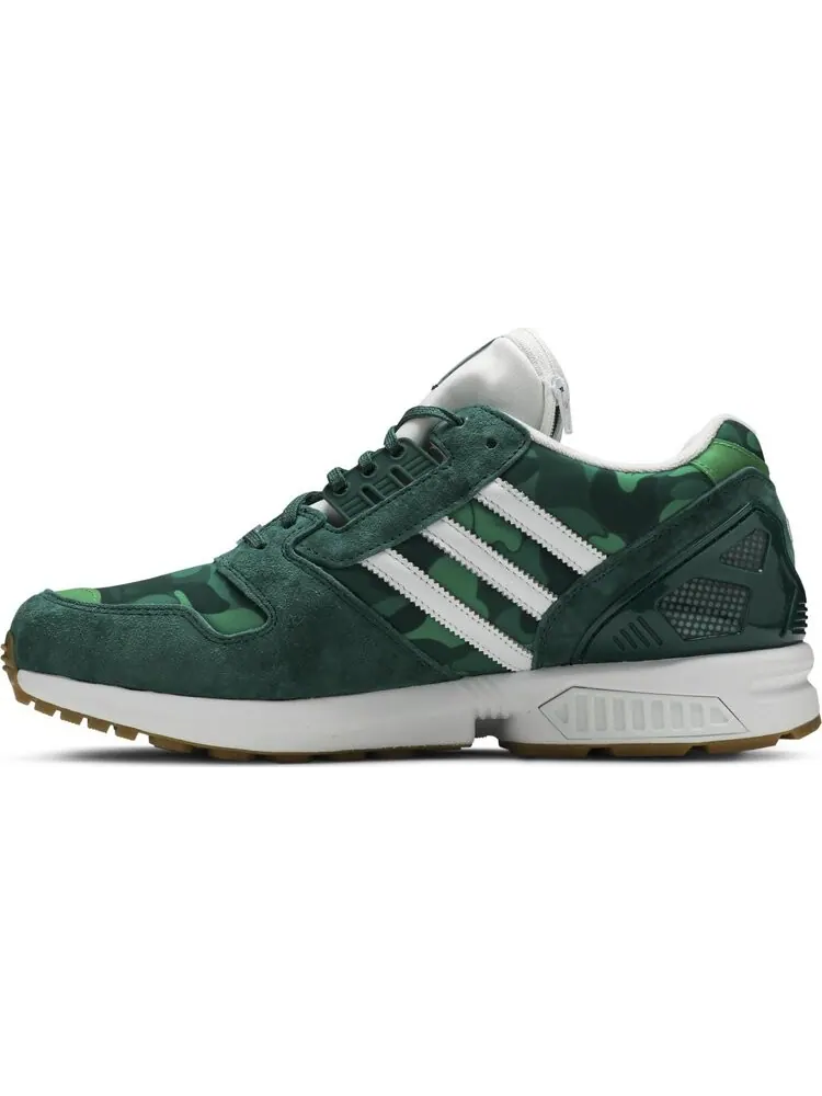 Кроссовки Adidas BAPE x Undefeated x ZX 8000 'A-ZX Series - Green Camo' — изображение 3 из 8, зеленый