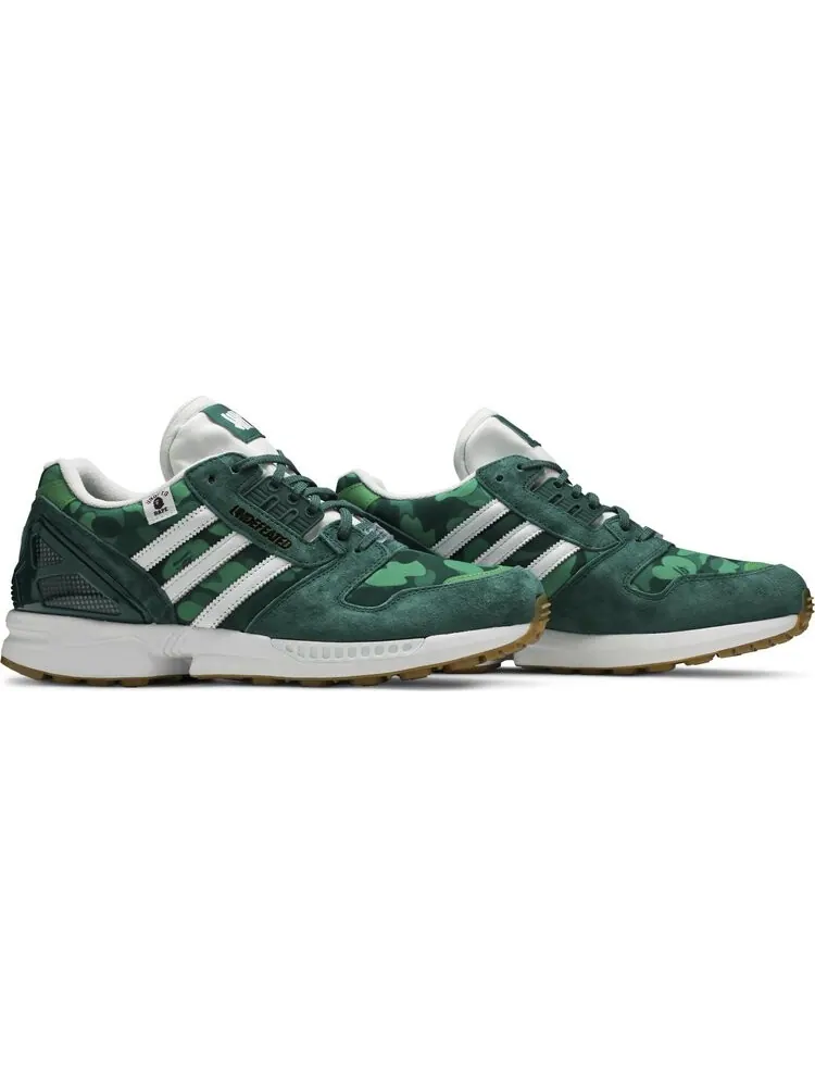 Кроссовки Adidas BAPE x Undefeated x ZX 8000 'A-ZX Series - Green Camo' — изображение 8 из 8, зеленый