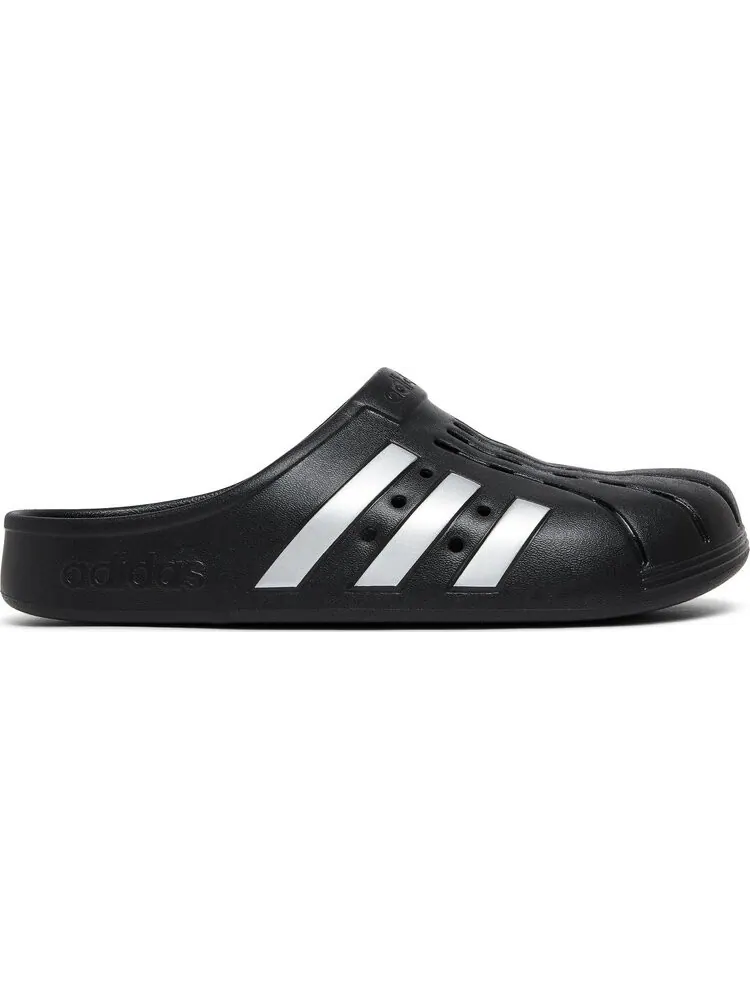 Сандалии Adidas Adilette Clog 'Black Silver' — изображение 1 из 8, черный