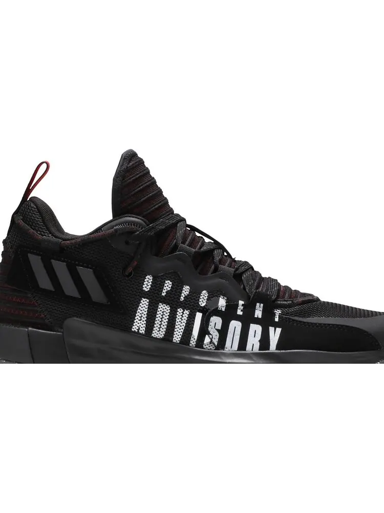 Кроссовки Adidas Dame 7 'EXTPLY - Opponent Advisory - Black Vivid Red' — изображение 2 из 8, черный