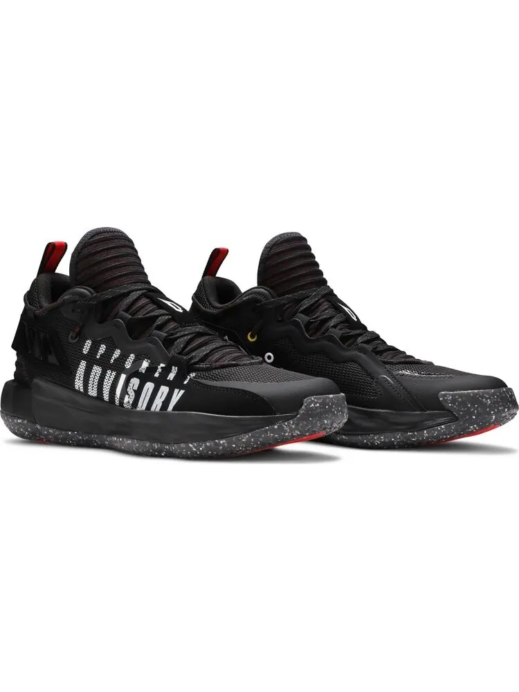 Кроссовки Adidas Dame 7 'EXTPLY - Opponent Advisory - Black Vivid Red' — изображение 8 из 8, черный