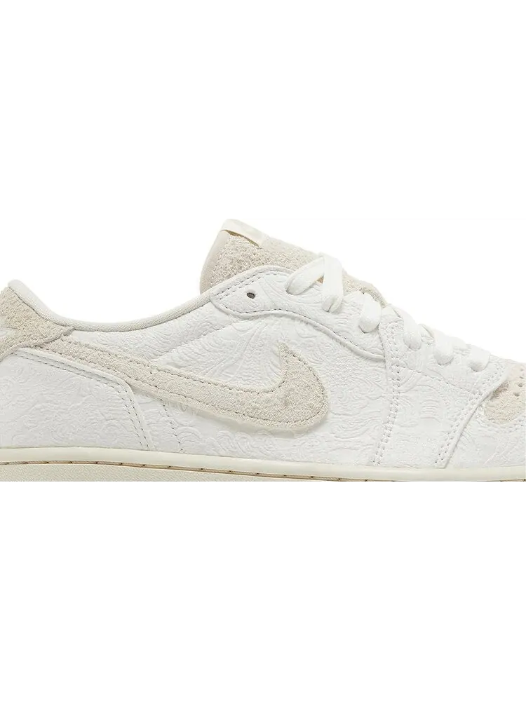Кроссовки Chris Paul x Air Jordan 1 Retro Low OG 'Give Them Flowers' — изображение 2 из 4, бежевый