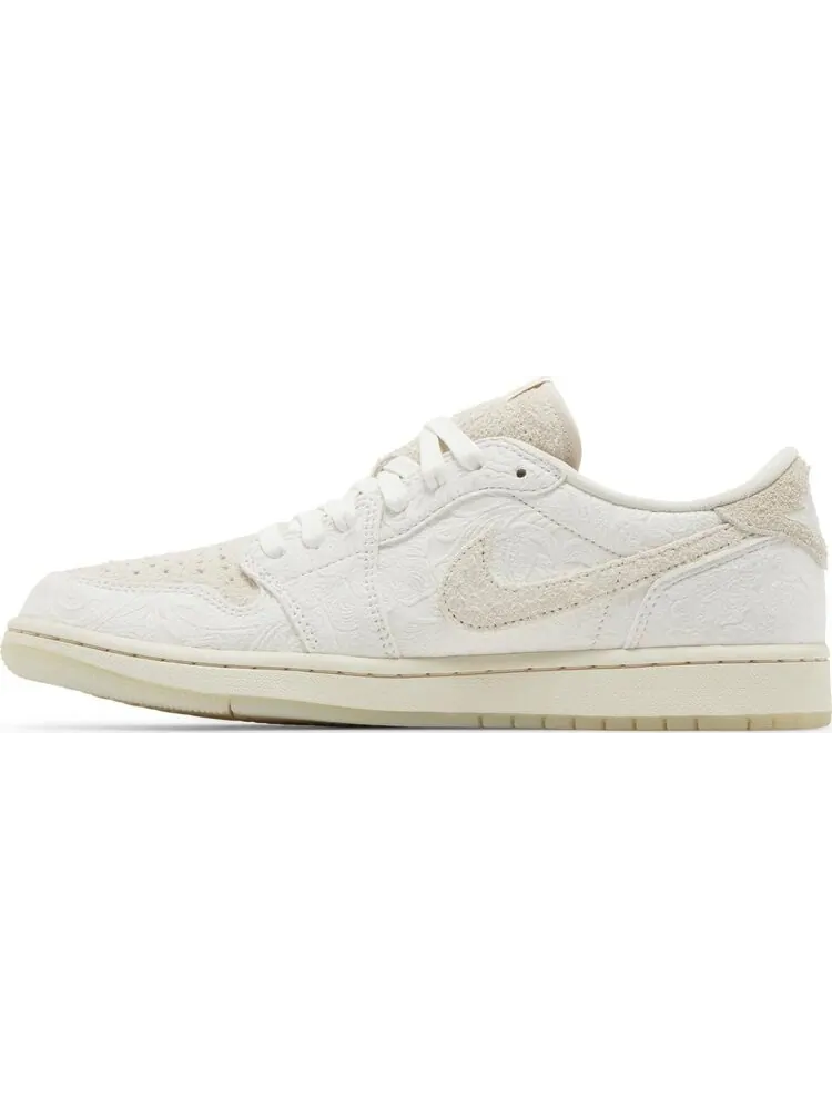 Кроссовки Chris Paul x Air Jordan 1 Retro Low OG 'Give Them Flowers' — изображение 3 из 4, бежевый