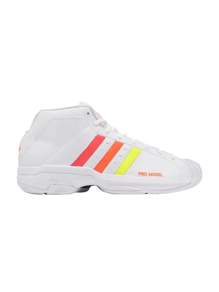 Кроссовки Adidas Pro Model 2G — изображение 1 из 1, белый оранжевый