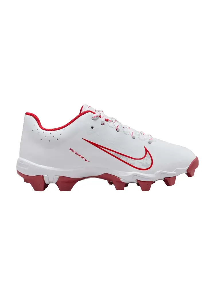 Кроссовки Nike Hyperdiamond 4 Keystone GS White University Red — изображение 1 из 1, белый красный