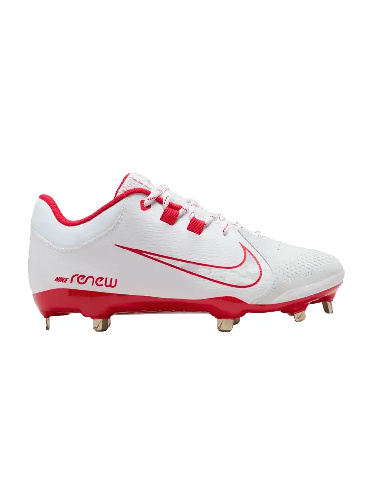 Кроссовки Nike Wmns Hyperdiamond 4 Pro White University Red — изображение 1 из 1, белый красный