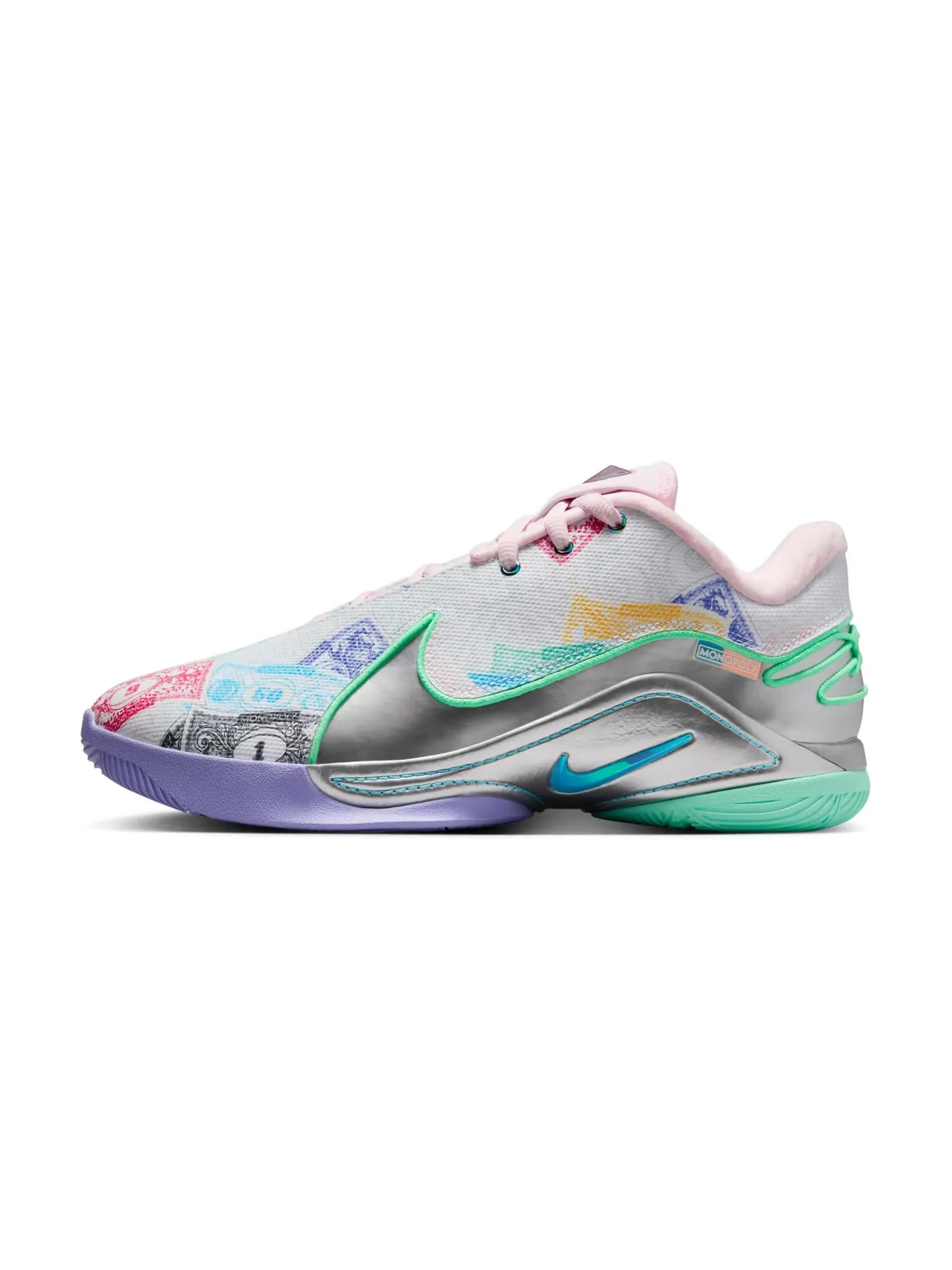 Баскетбольные кроссовки Monopoly x Nike LeBron 22 'Currency' — изображение 1 из 10, белый/мультиколор