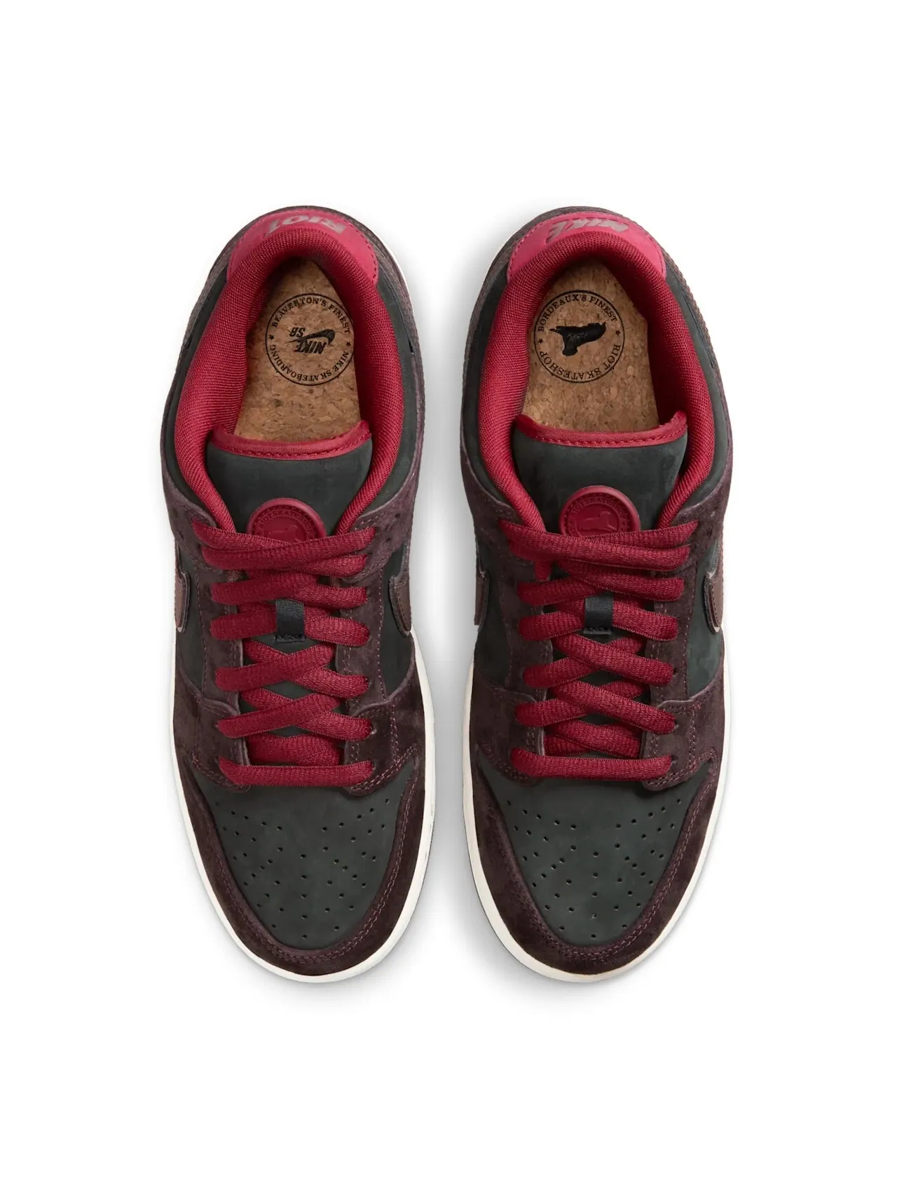 Кроссовки унисекс Nike SB Dunk Low Pro x Riot Skateshop — изображение 3 из 8, темно-серый/красный