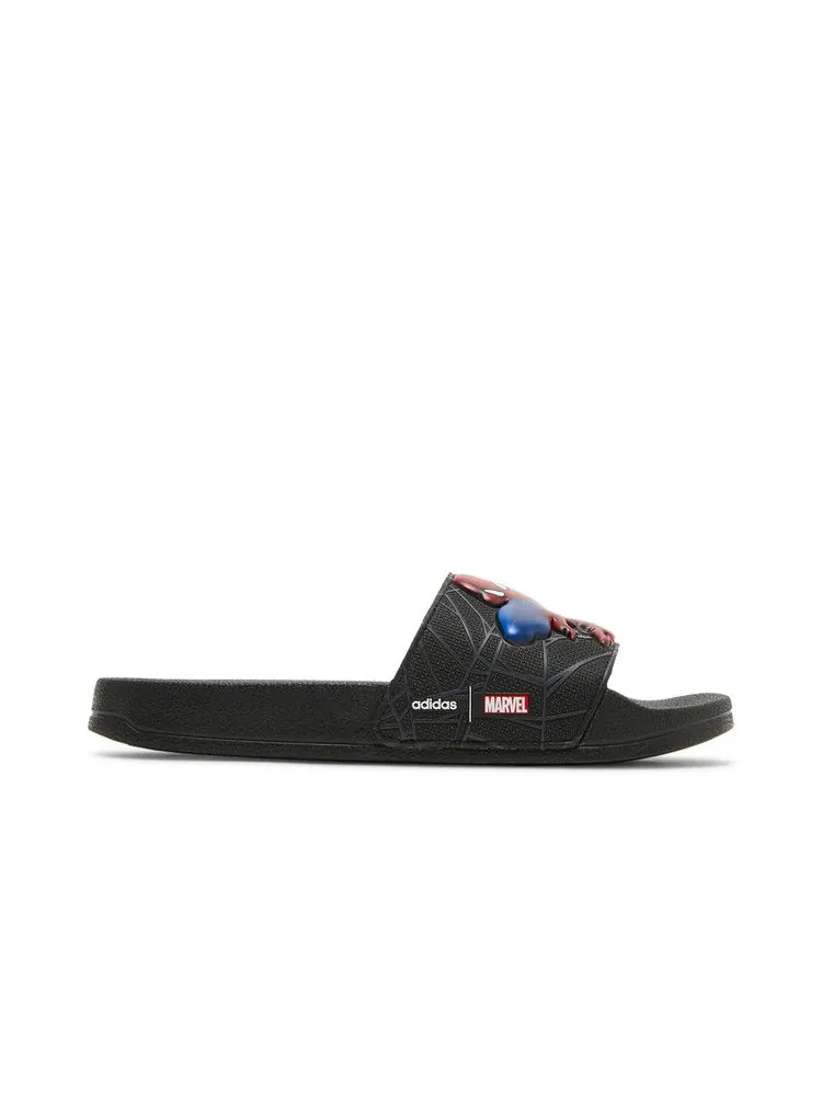 Шлепанцы Marvel x adidas Adilette Shower Slide J 'Spider-Man' — изображение 1 из 8, черный