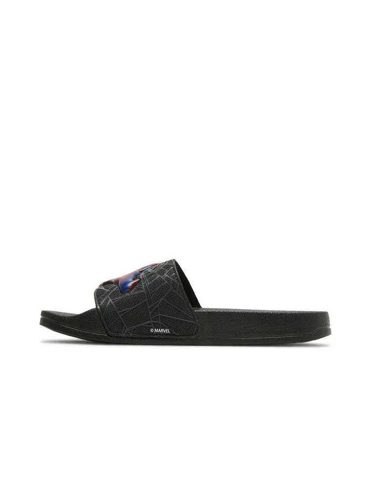Шлепанцы Marvel x adidas Adilette Shower Slide J 'Spider-Man' — изображение 3 из 8, черный
