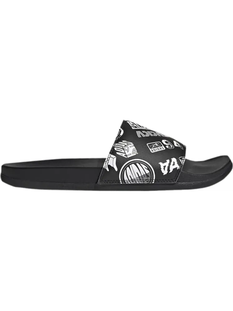 Сандалии Adidas Adilette Comfort Slide 'All Over Logos - Black' — изображение 1 из 1, черный