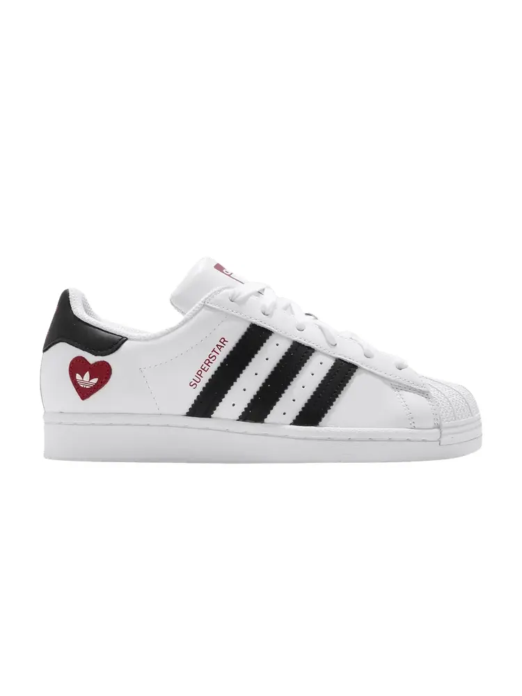 Кроссовки adidas Superstar 'Valentine's Day' — изображение 1 из 1, белый/черный