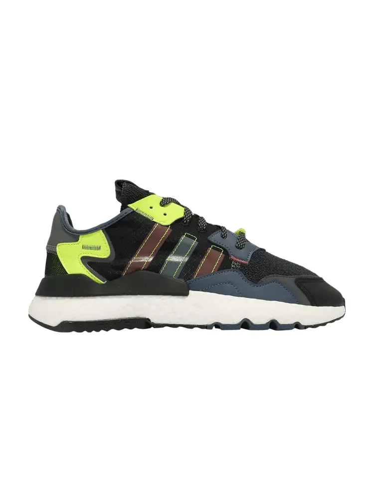 Кроссовки Adidas Nite Jogger — изображение 1 из 1, серый синий желтый