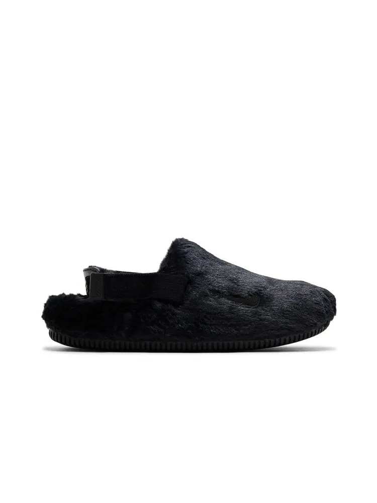 Мюли Nike Wmns Calm Mule SE Triple Black Fur — изображение 1 из 6, черный