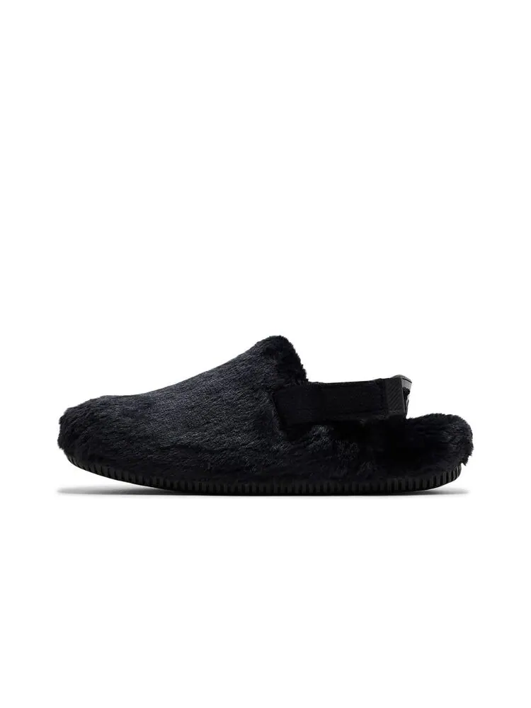 Мюли Nike Wmns Calm Mule SE Triple Black Fur — изображение 3 из 6, черный