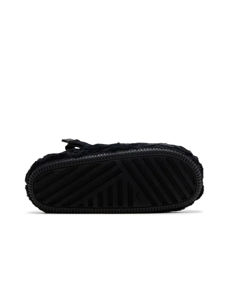 Мюли Nike Wmns Calm Mule SE Triple Black Fur — изображение 4 из 6, черный