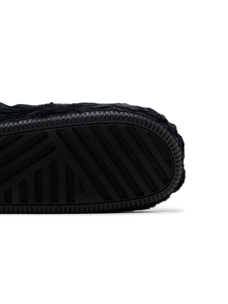 Мюли Nike Wmns Calm Mule SE Triple Black Fur — изображение 5 из 6, черный