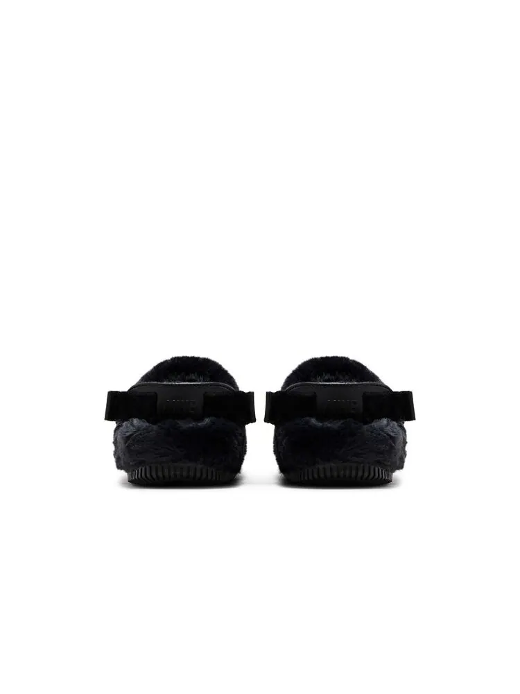 Мюли Nike Wmns Calm Mule SE Triple Black Fur — изображение 6 из 6, черный