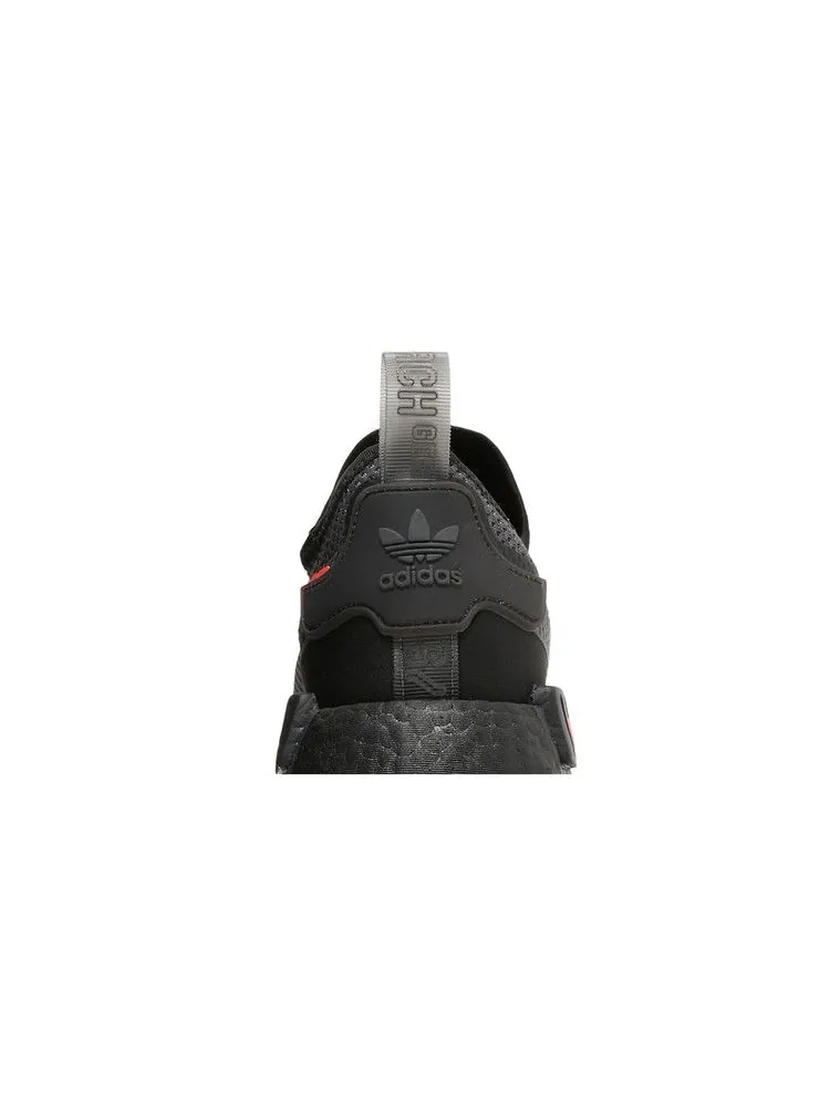 Кроссовки adidas NMD_R1 Spectoo 'Black Solar Red' — изображение 8 из 9, черный/серый/красный