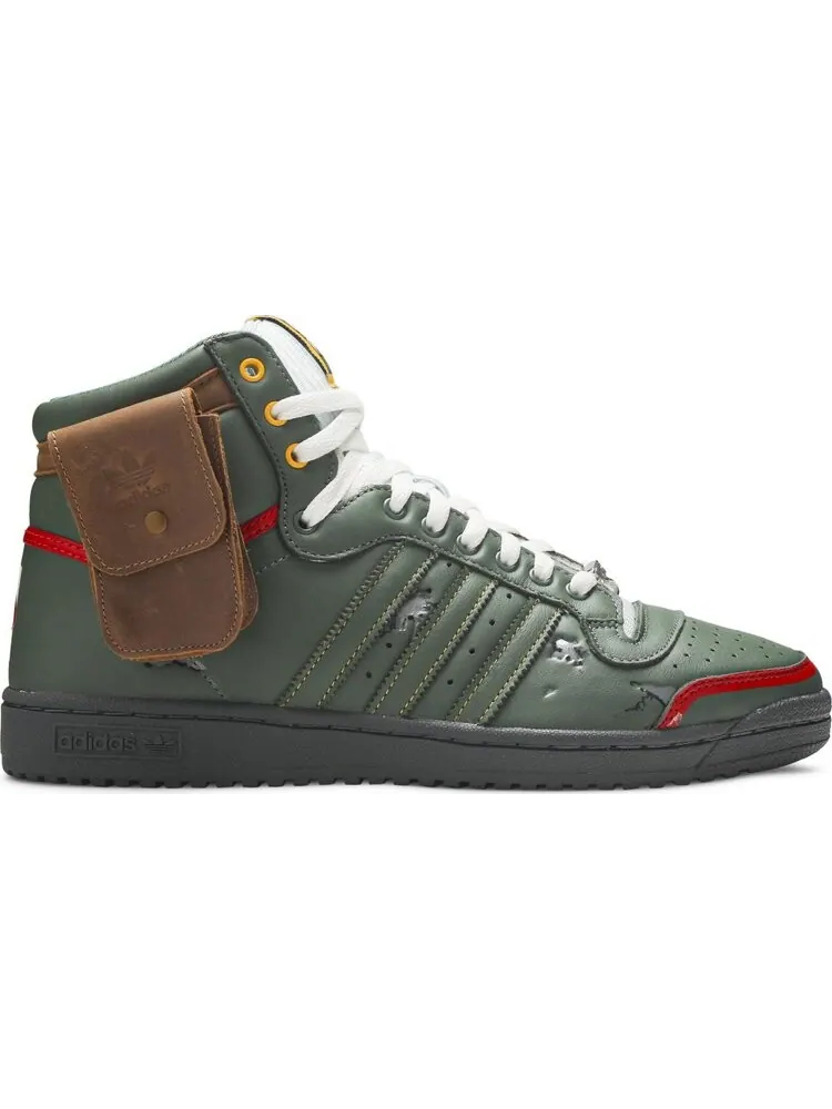 Кроссовки Adidas Star Wars x Top Ten Hi 'Boba Fett' — изображение 1 из 8, зеленый