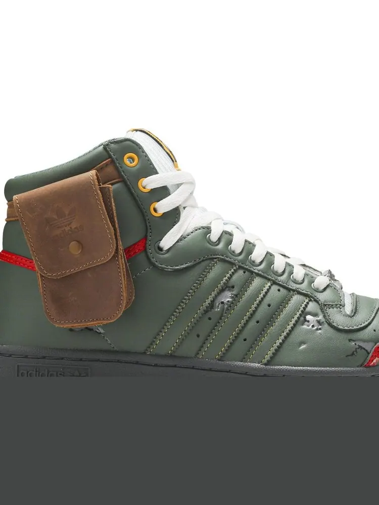 Кроссовки Adidas Star Wars x Top Ten Hi 'Boba Fett' — изображение 2 из 8, зеленый