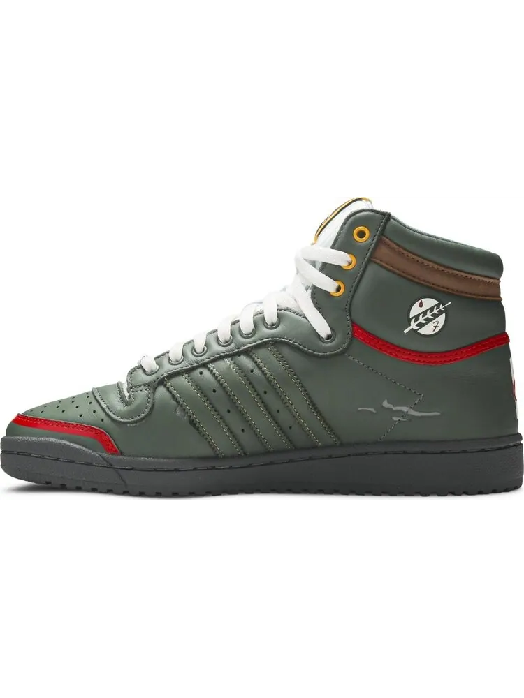 Кроссовки Adidas Star Wars x Top Ten Hi 'Boba Fett' — изображение 3 из 8, зеленый