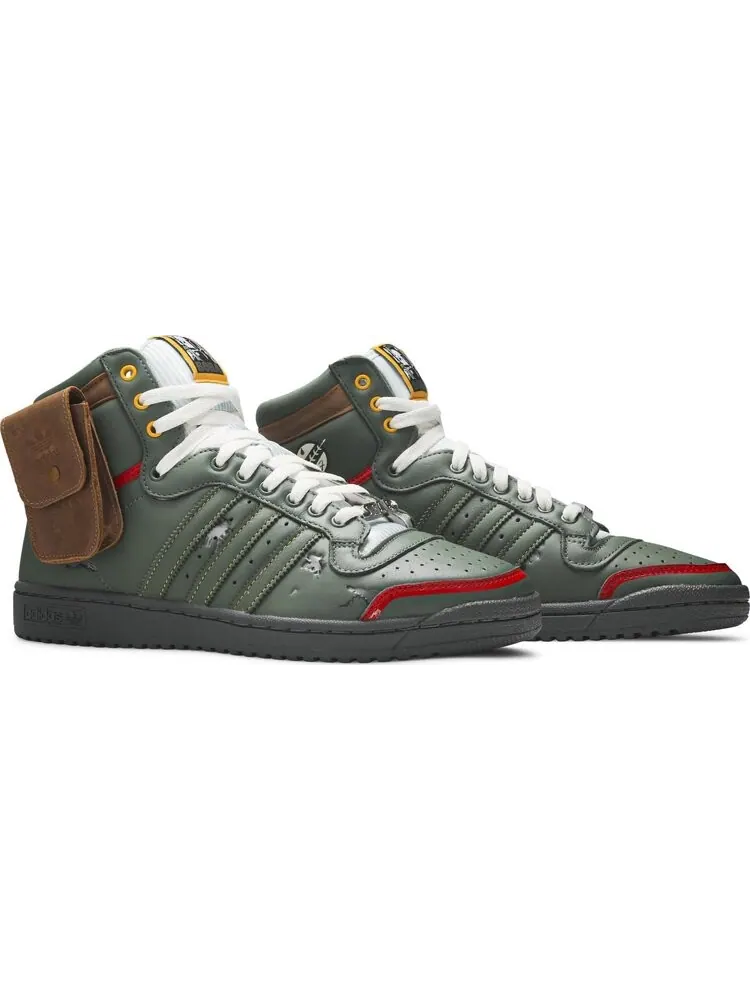 Кроссовки Adidas Star Wars x Top Ten Hi 'Boba Fett' — изображение 8 из 8, зеленый