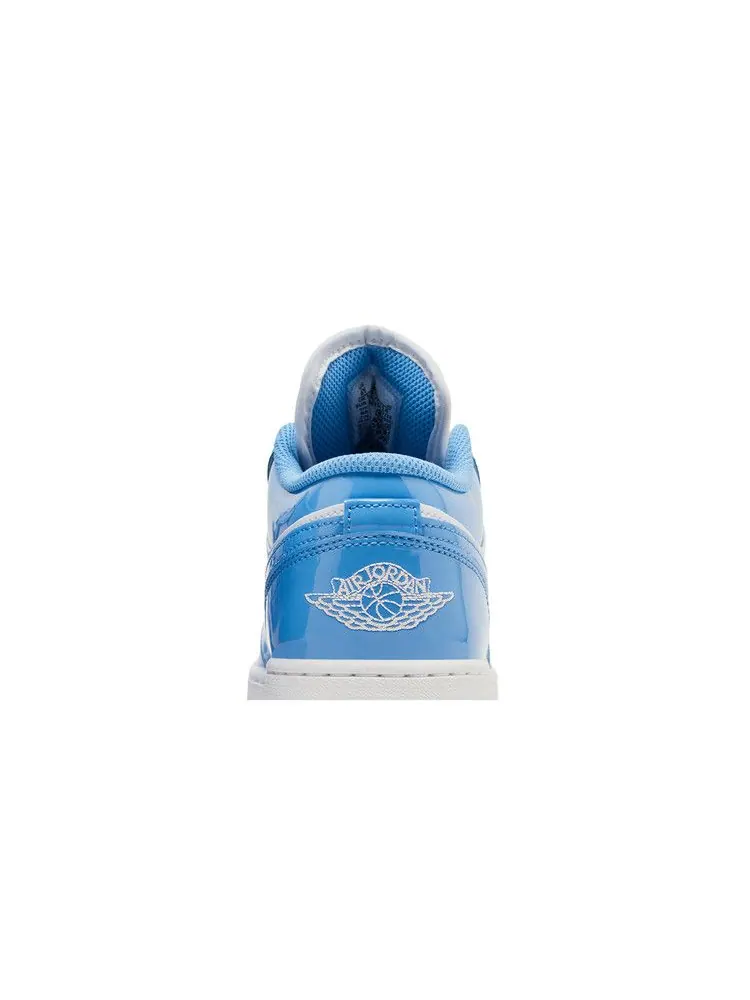Кроссовки Air Jordan Air Jordan 1 Low GS 'UNC Patent' — изображение 8 из 9, белый/синий