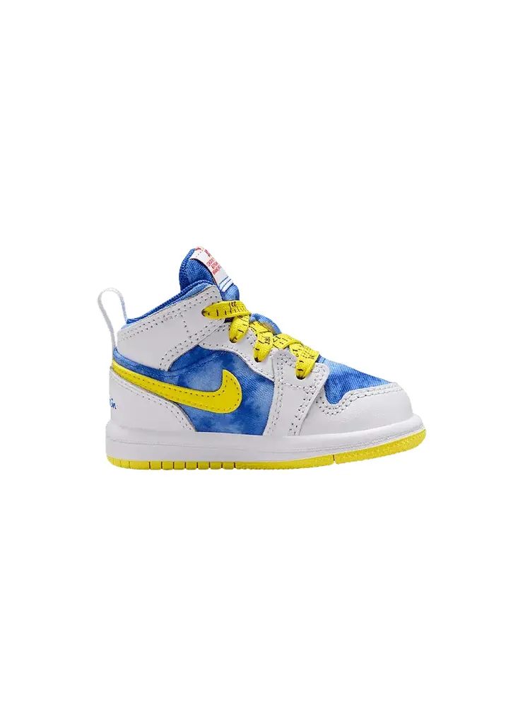 Кроссовки Air Jordan 1 Mid TD — изображение 1 из 1, белый желтый